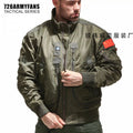 Mens Air Force Pilot Baseball Jacket  Tactical Stand Collar Leader Fan Coat