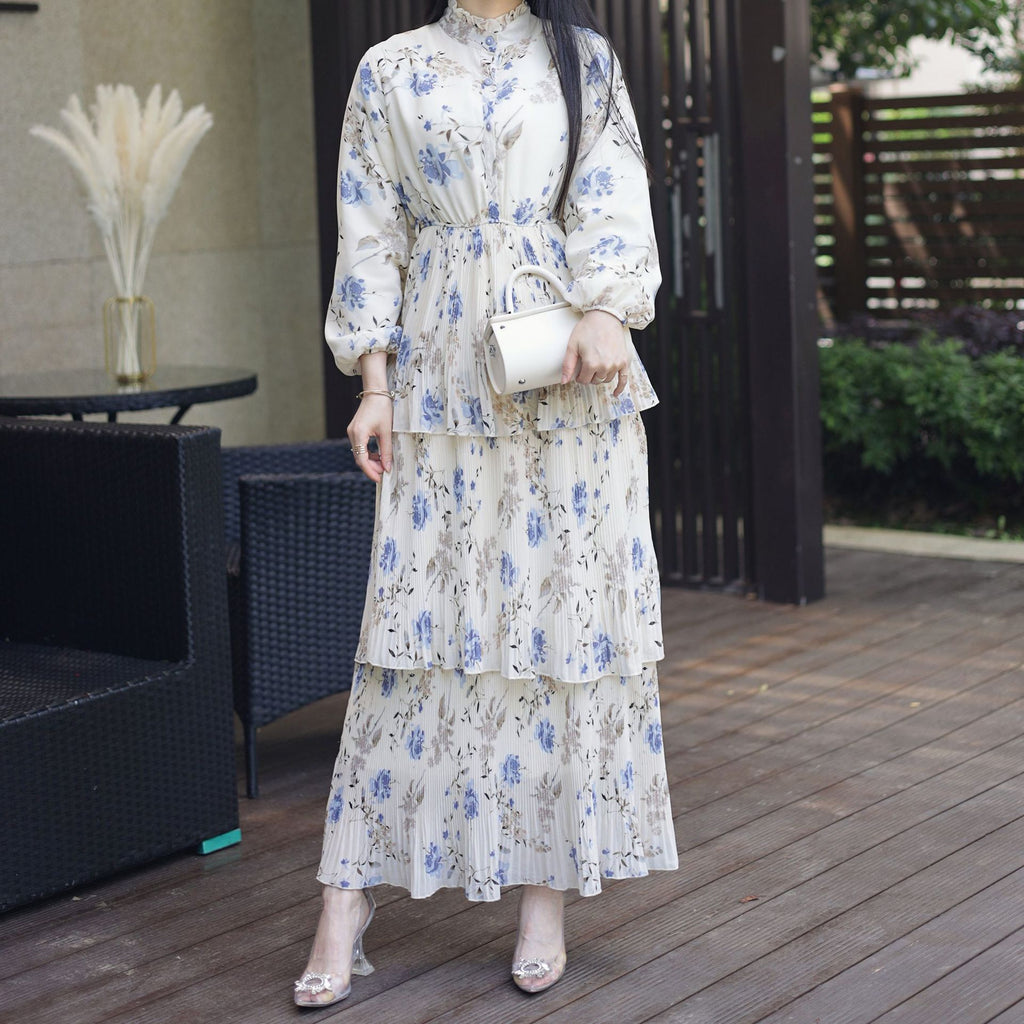 Pure Beauty Printed Dress, Ankle-length Printed Long Skirt