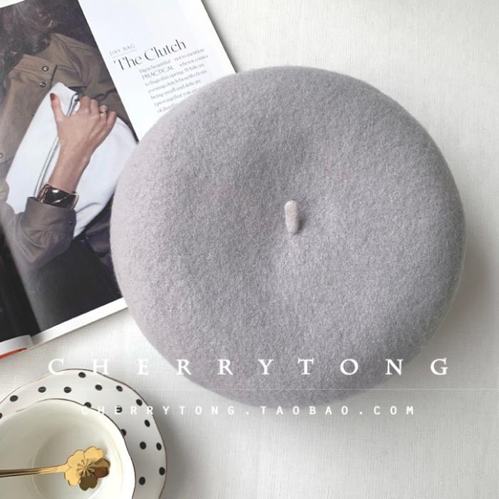 Retro Wool Beret  Cashmere & Wool Women's Hat for Autumn & Winter