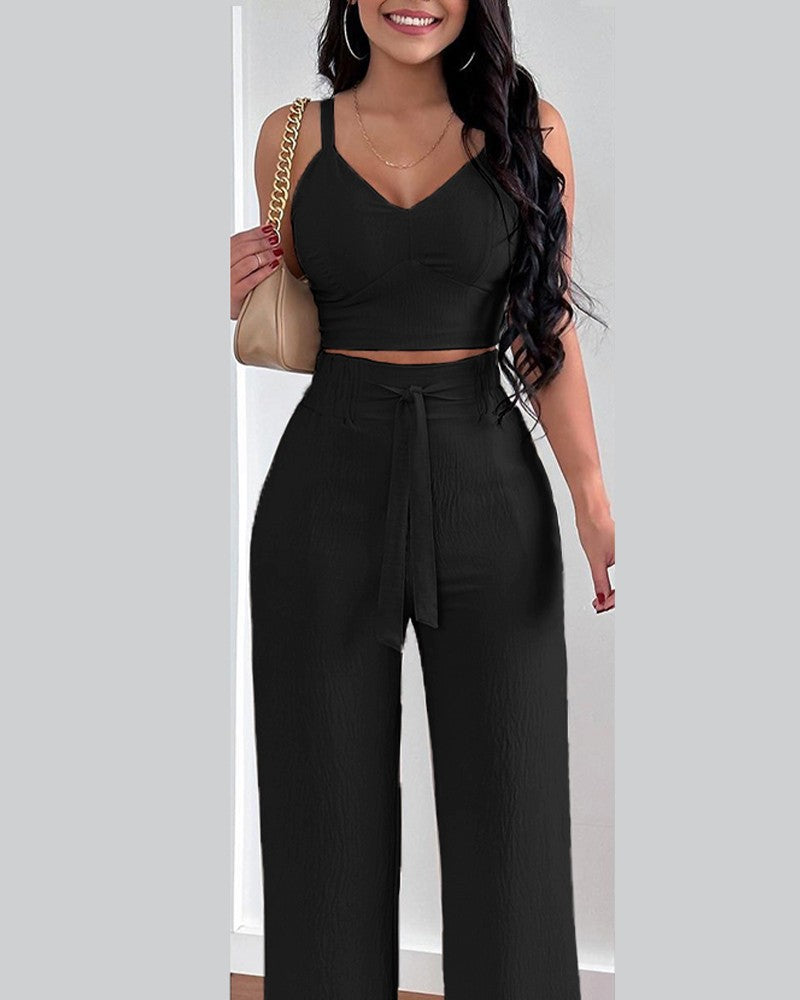 New Fashion Suspender Two-Piece Suit Women's Clothing