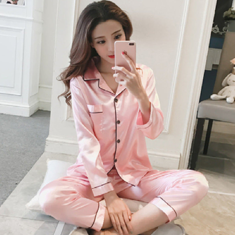 Ice silk pajamas popular loungewear