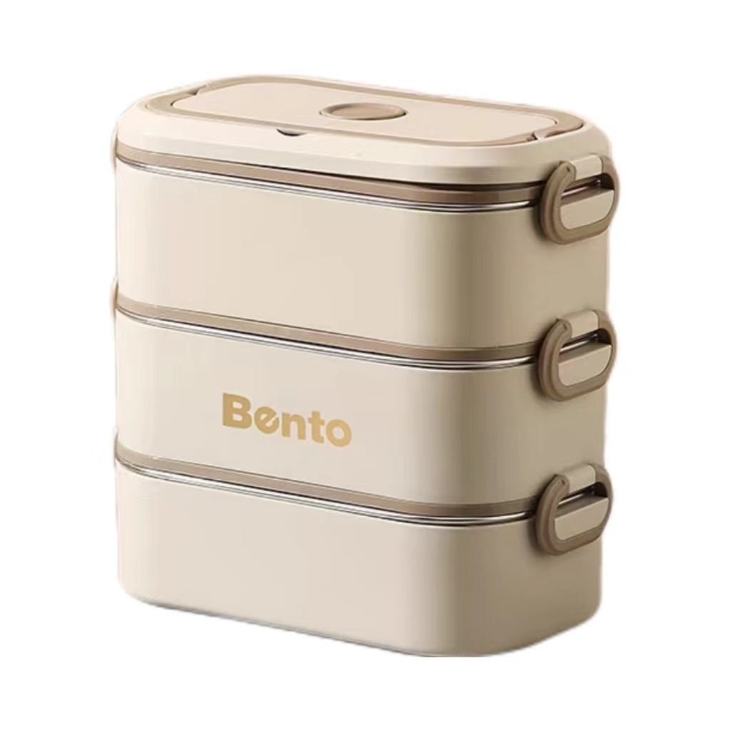 304 Stainless Steel Multi-Layer Insulated Lunch Box  Large Capacity, Heated & Portable