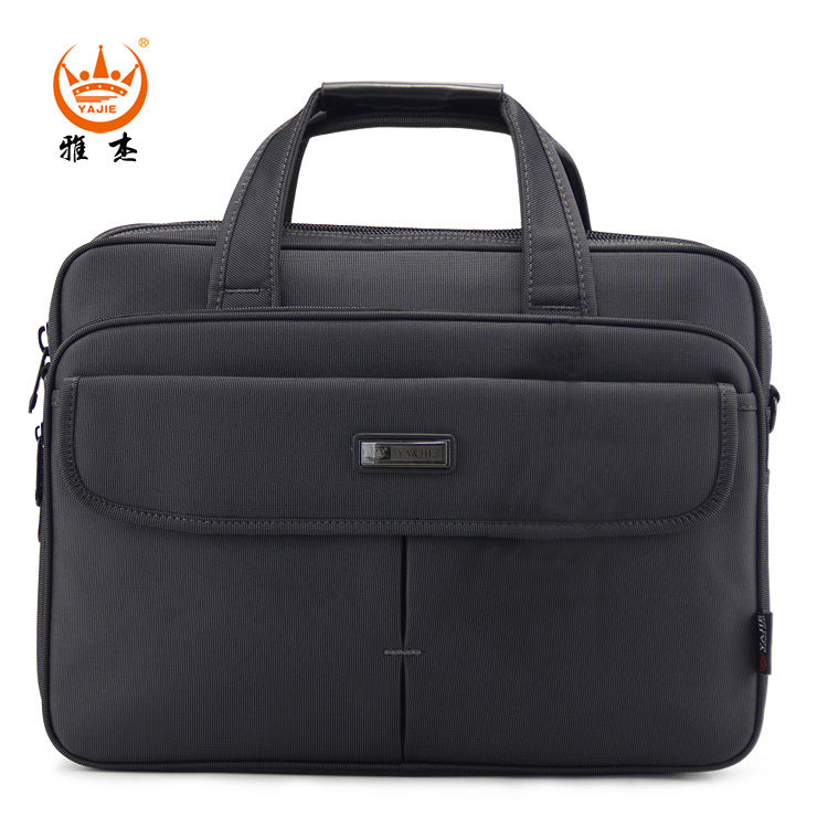 Mens Waterproof Oxford Laptop Briefcase  Large Capacity Business Shoulder Bag