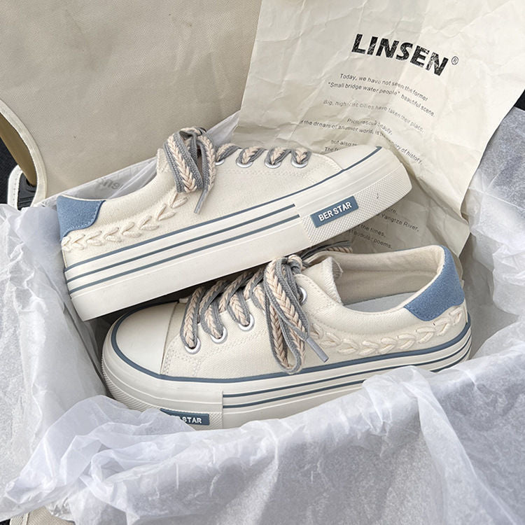 Women's Summer Canvas Shoes  Korean Style, Breathable & Trendy (On Hand)