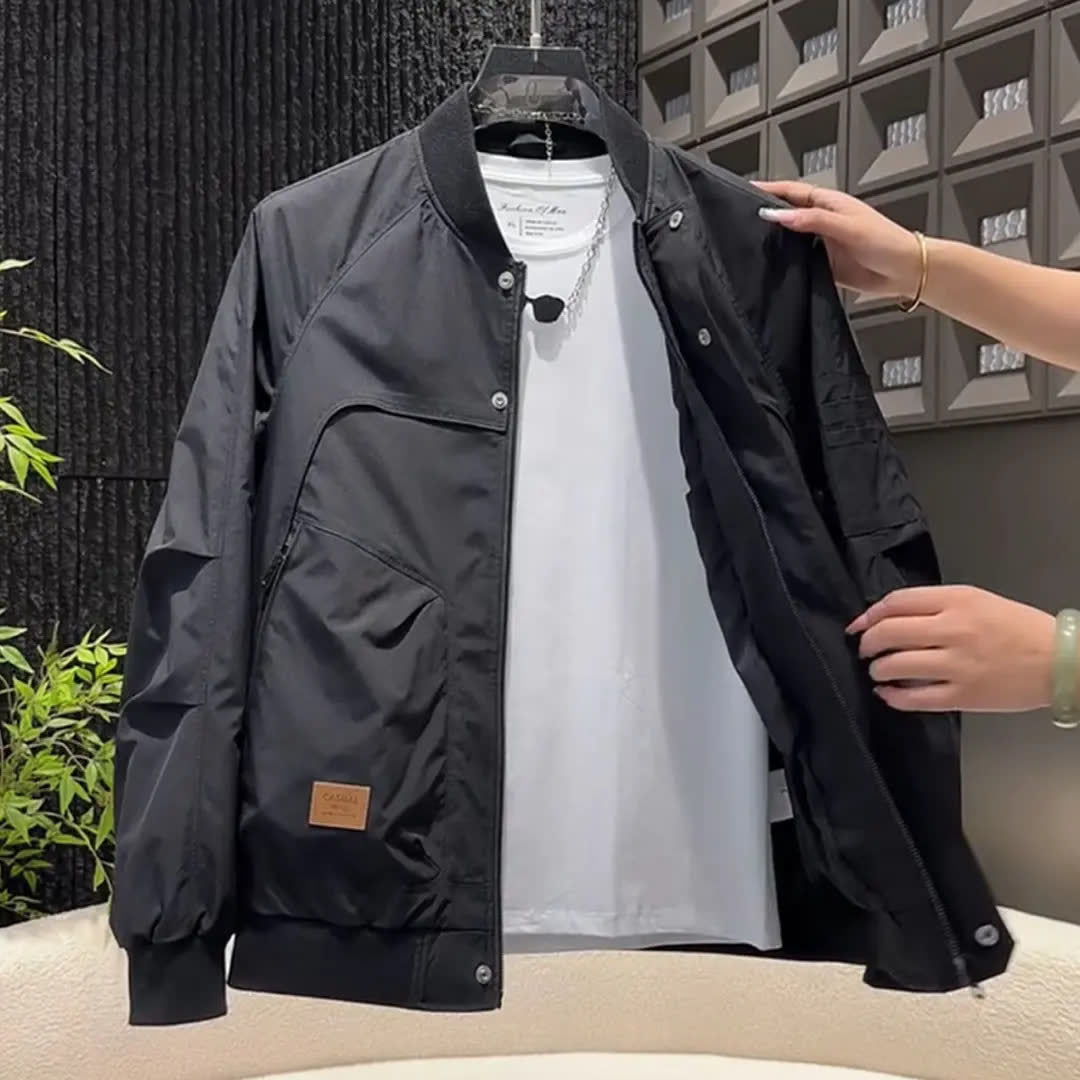 Mens Retro Bomber Baseball Jacket