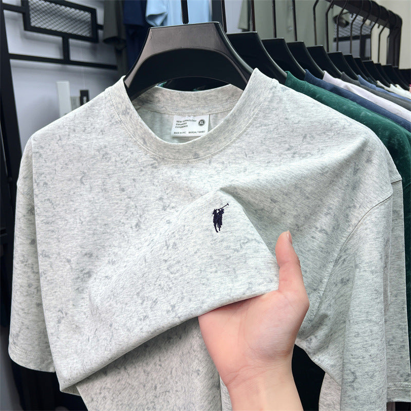 Men’s Cotton Embroidered Short Sleeve T-Shirt