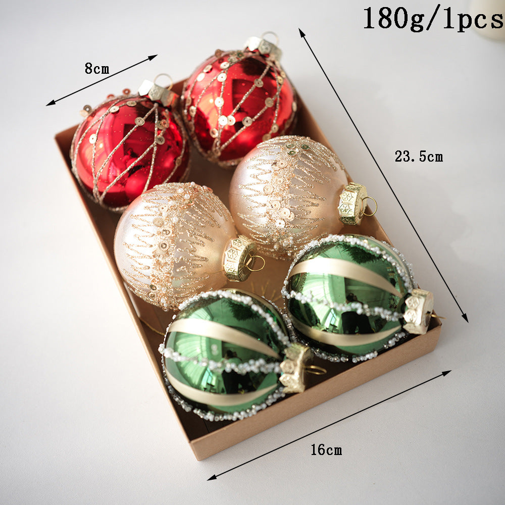 Handcrafted Painted Ball Christmas Set