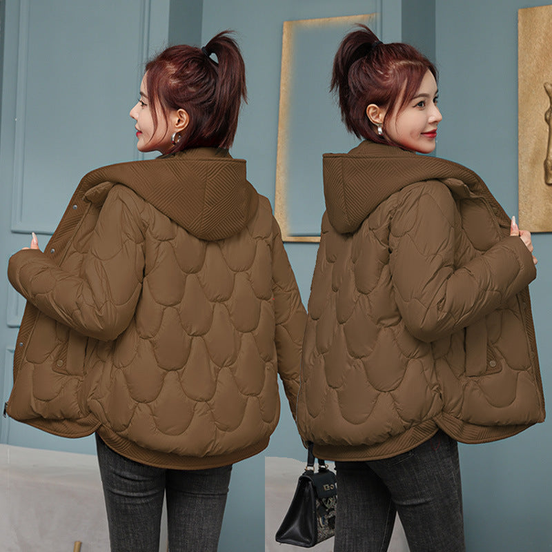 Women's Faux  Hooded Winter Puffer Jacket