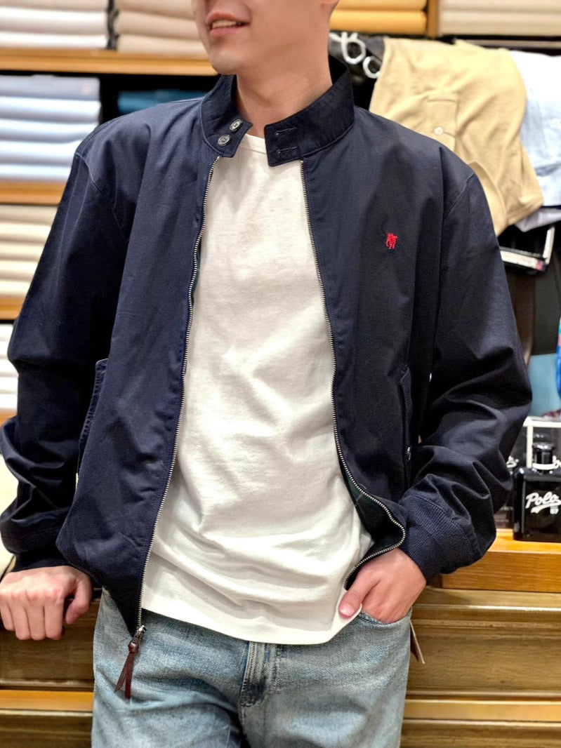 Mens Vintage Embroidered Casual Jacket