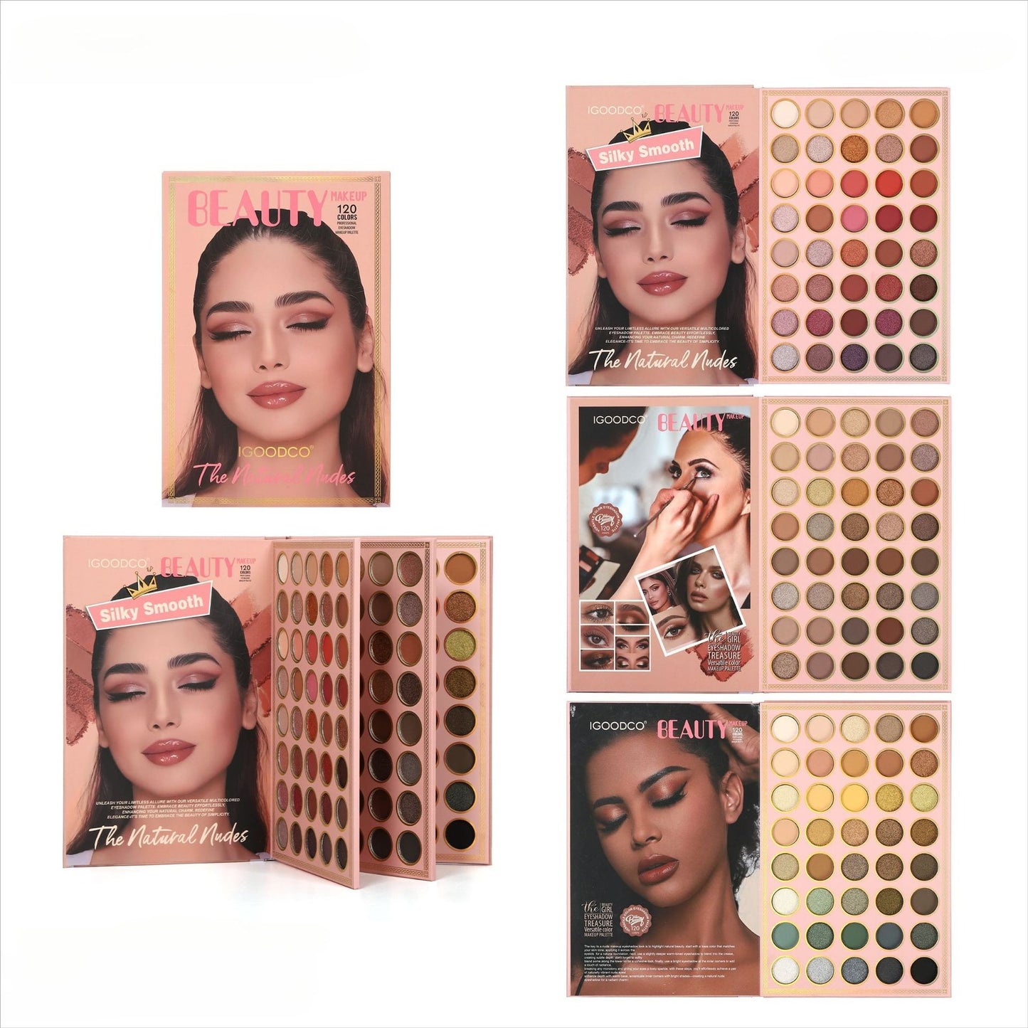 120 color book-style eye shadow: palette matte pearlescent multi-color makeup palette.