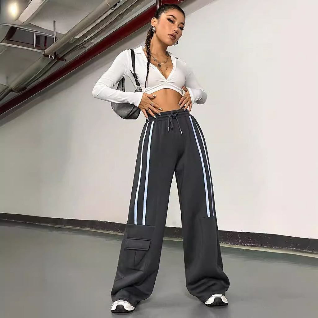 Design Sense Cargo Sweatpants Women's Retro Casual