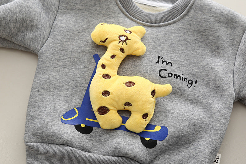 Giraffe Print Sweater Set