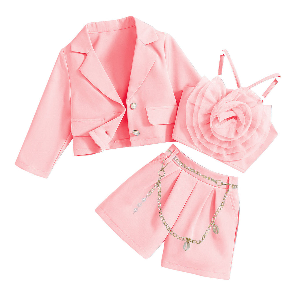 Autumn & Winter Fashion Set for Girls – 5-Piece Stylish Suit (On Hand)