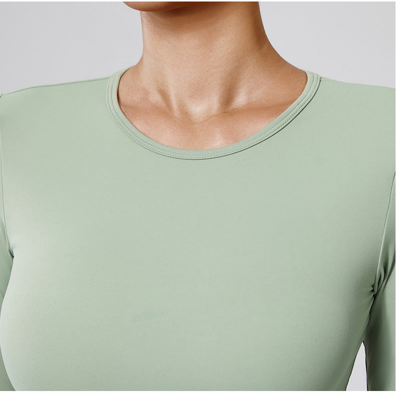 Sanded Long-Sleeve Yoga Top