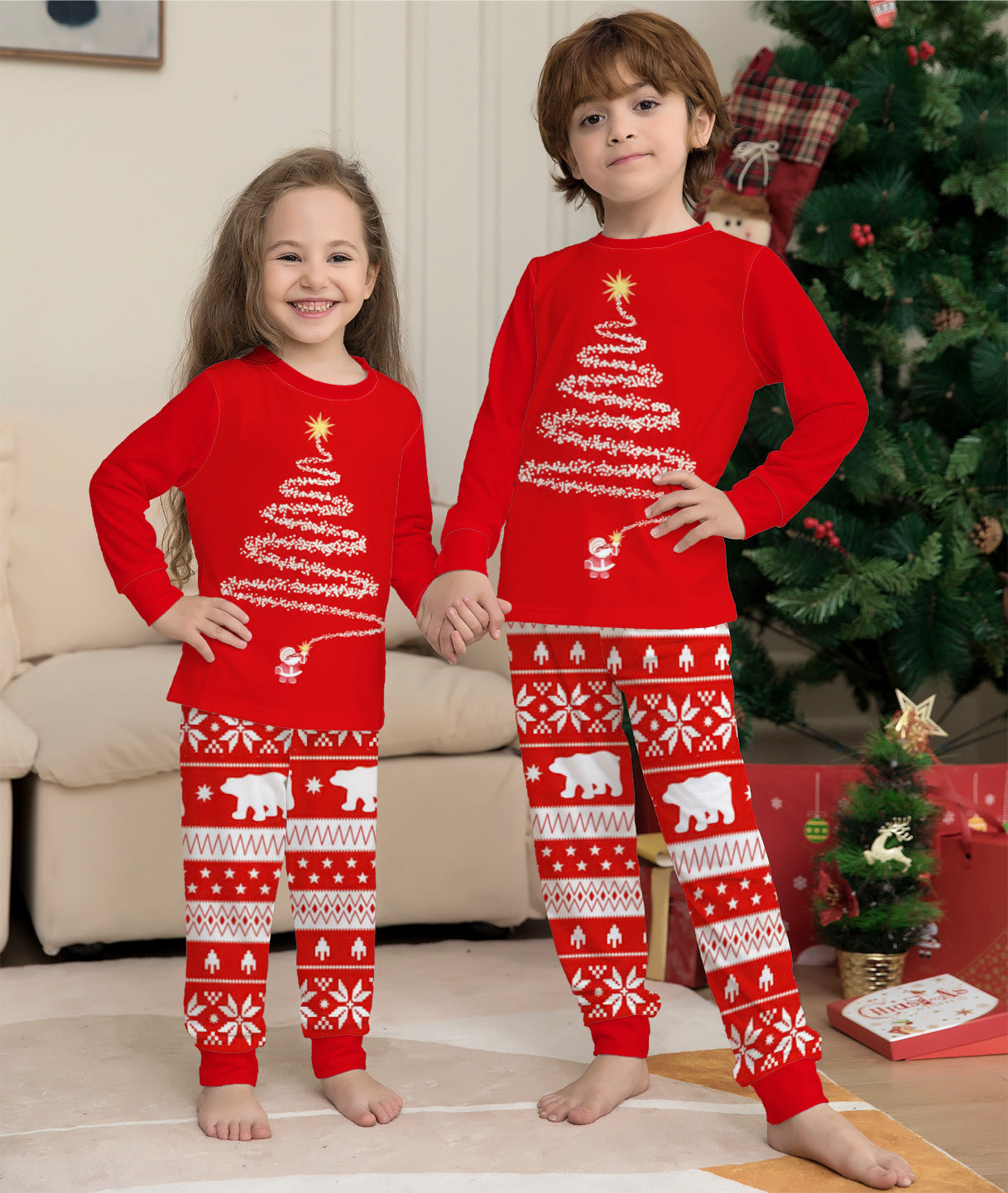 Santa's Family Festive Pajama Set