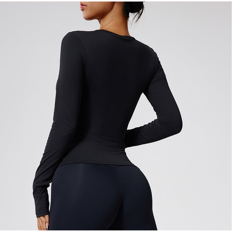 Sanded Long-Sleeve Yoga Top