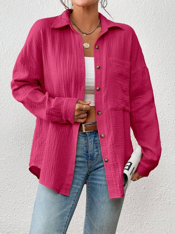 Chic Batwing Sleeve Loose Shirt