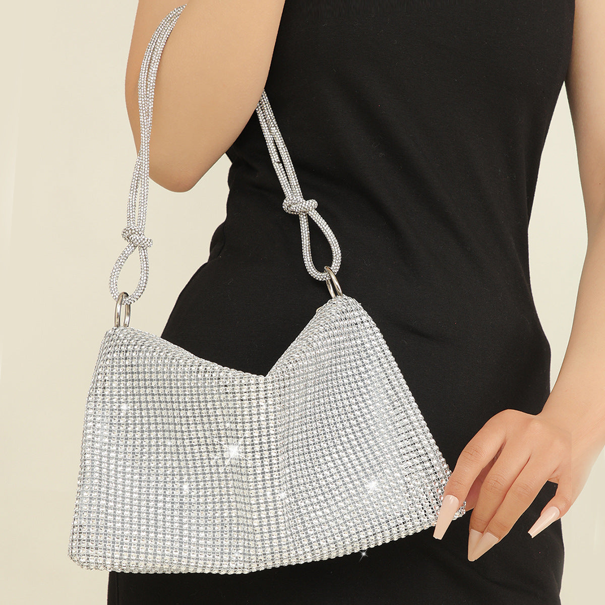 Crescent Sparkle Dinner Shoulder Bag