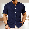 Casual Knit Polo Cardigan