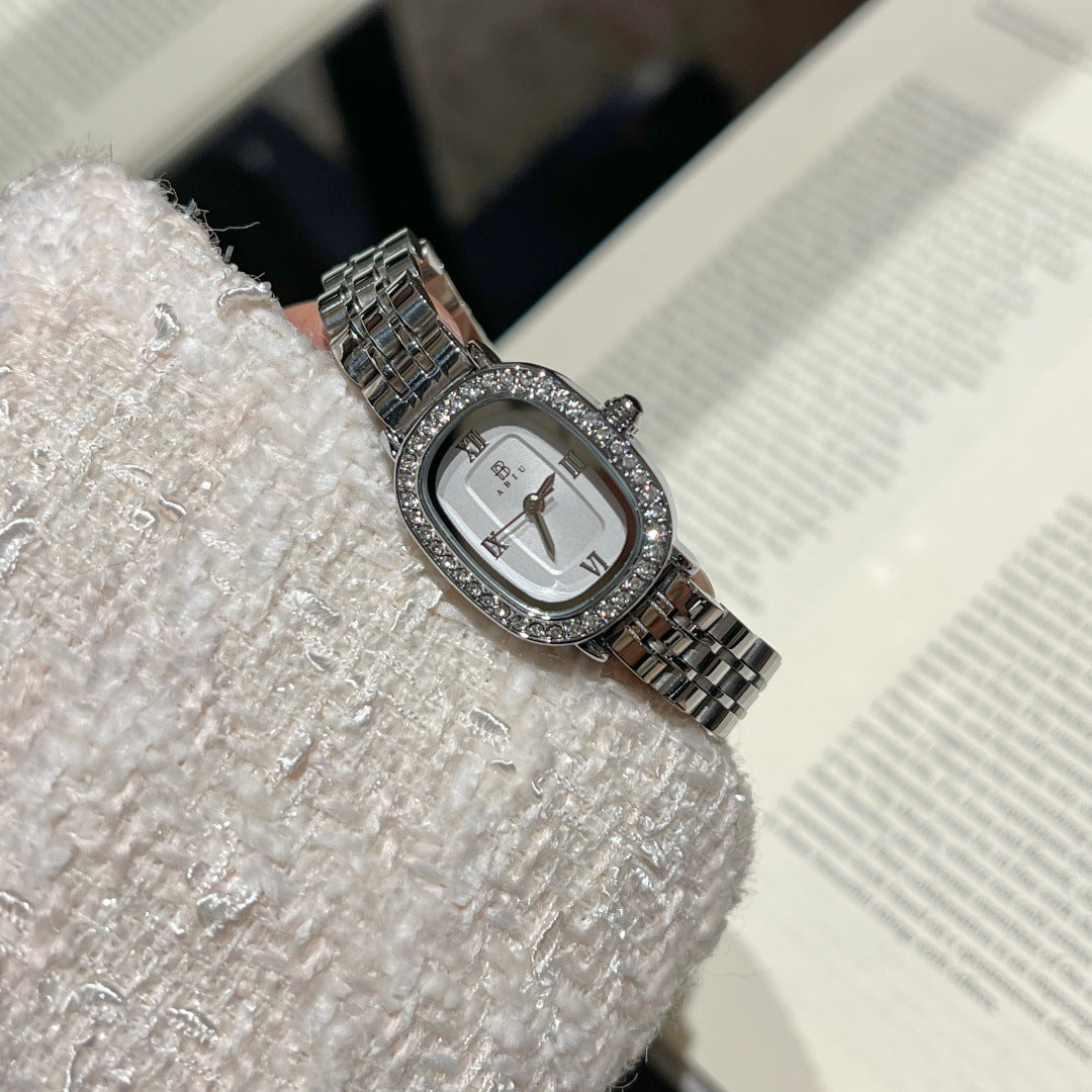 Women's Luxury Diamond Watch - Elegant Stainless Steel Quartz