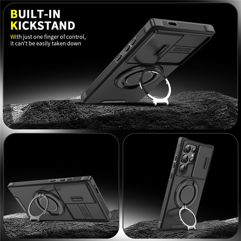 Samsung S26 Ultra CamShield Case with Rotating Stand