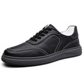 Men’s Genuine Leather Casual Sneakers – Breathable Trendy White Shoes