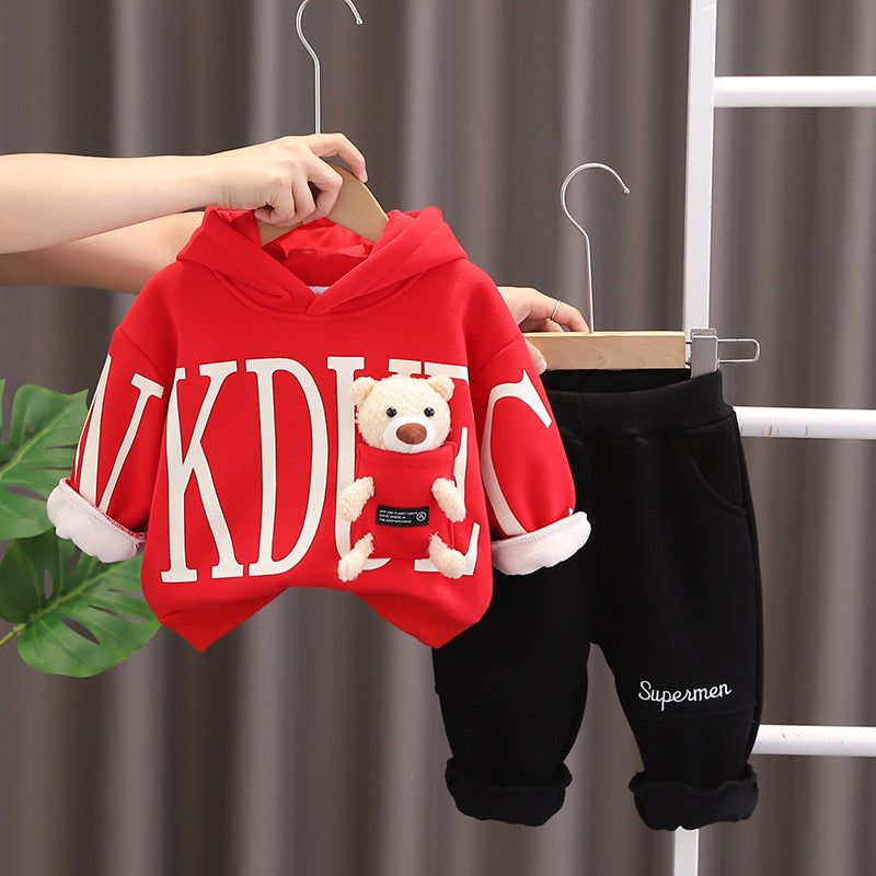 Letter Bear Sweater Set