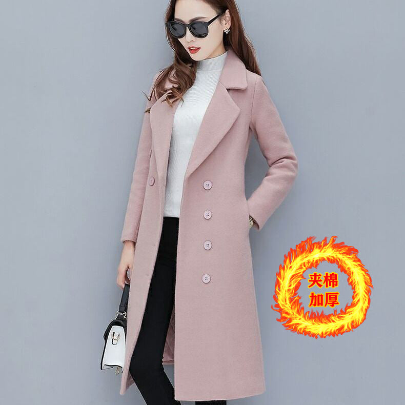 Woolen  Simple Long-Sleeve coat