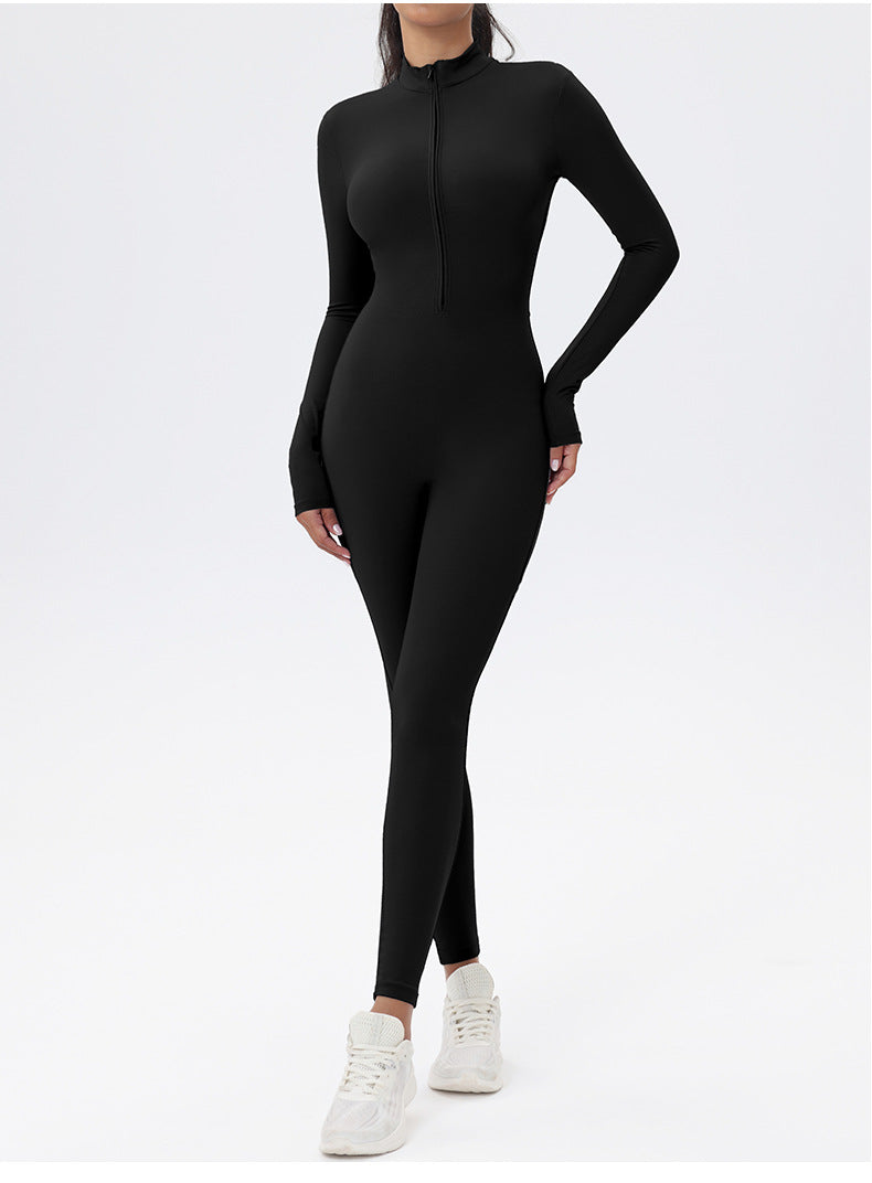 Zip-Up Workout Romper