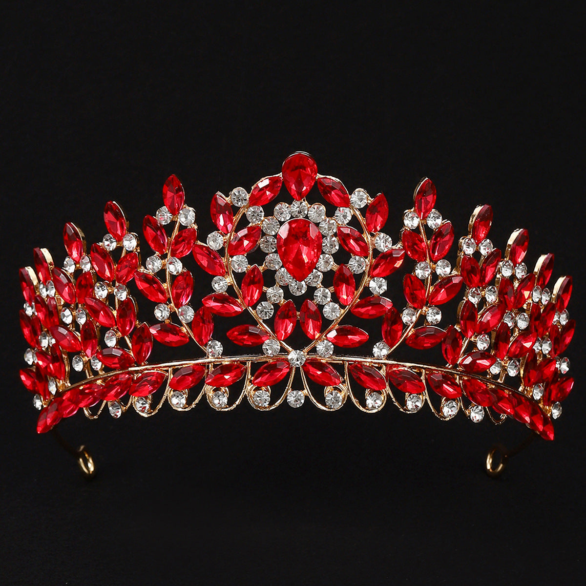 High-grade rhinestone wedding dress, crown tiara