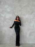 Women's One-Shoulder Smocked Long Dress