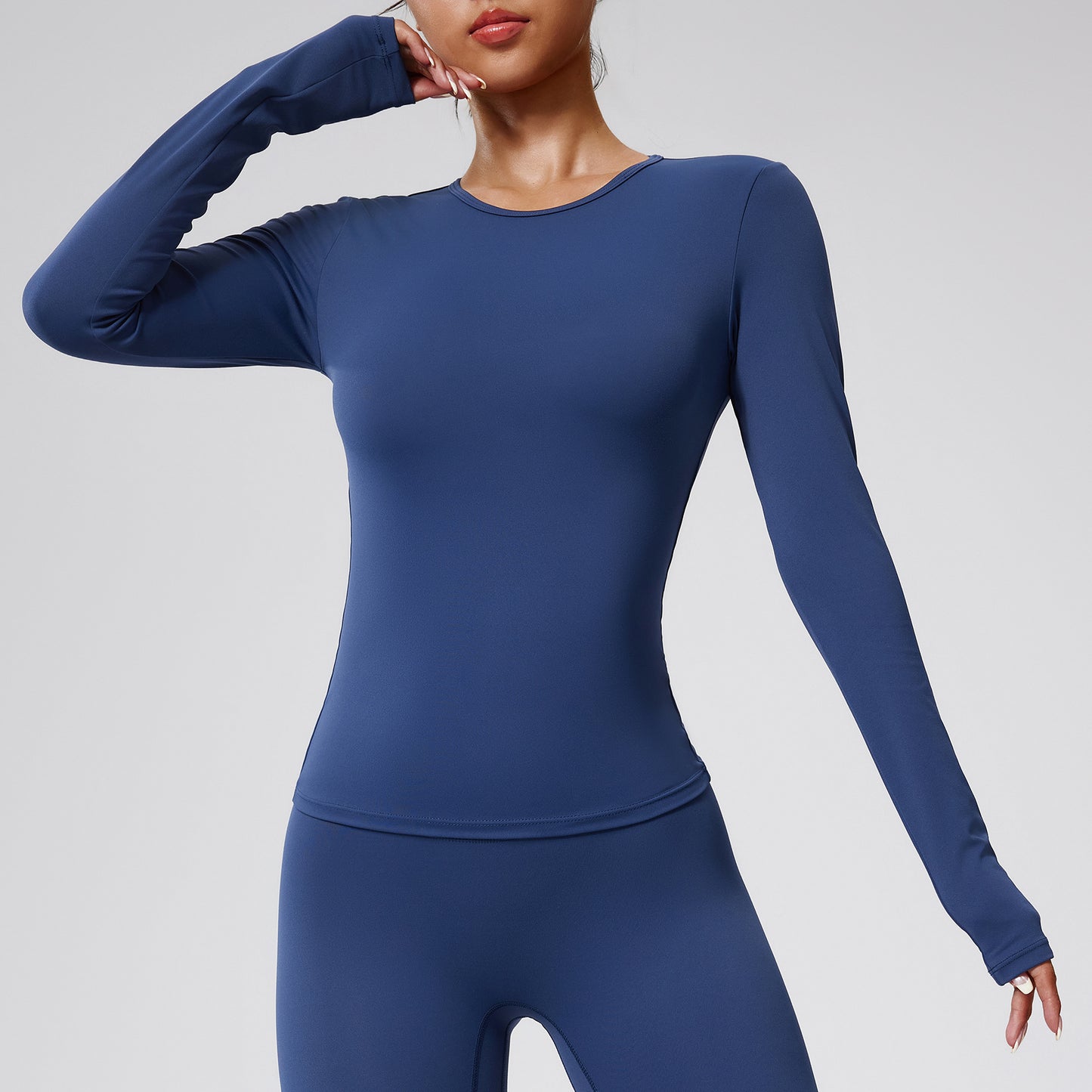 Sanded Long-Sleeve Yoga Top