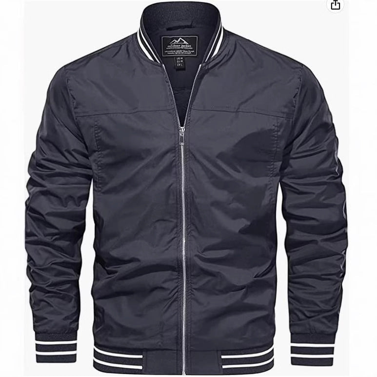 Mens Lightweight Trench Bomber Jacket  Windproof Casual Coat (EU Size)