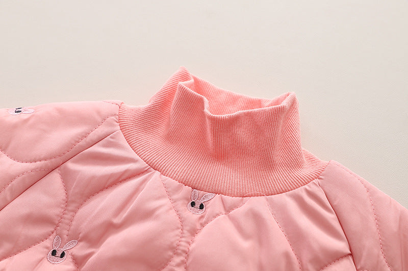 Embroidered Rabbit Coat Set