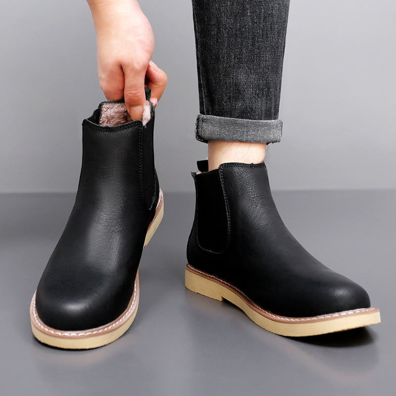 Martin Boots  Warm Fleece-Lined Leather High-Tops
