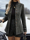 Double-Breasted Mid-Length Woven Jacket