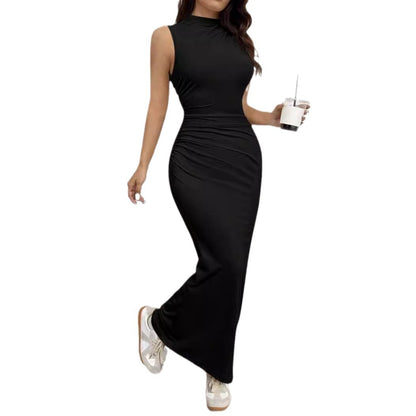 Pure lust slim sleeveless explosive dress, super long skirt