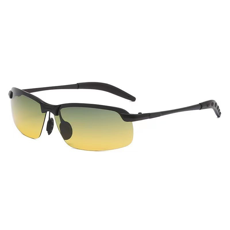 Mens Color-Changing Polarized Sunglasses  Day & Night Driving & Fishing Glasses
