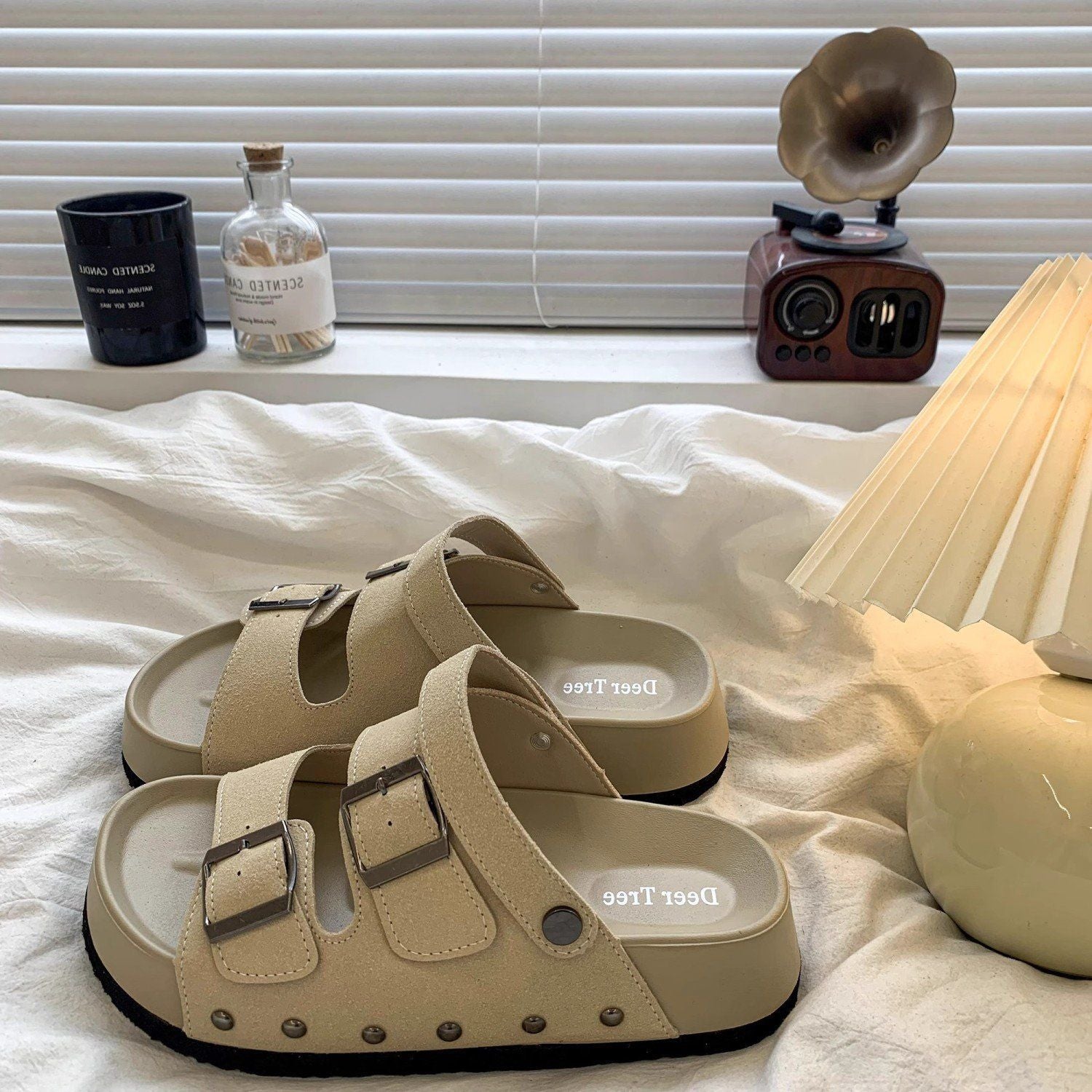 Retro Belt-Buckle Platform Sandals