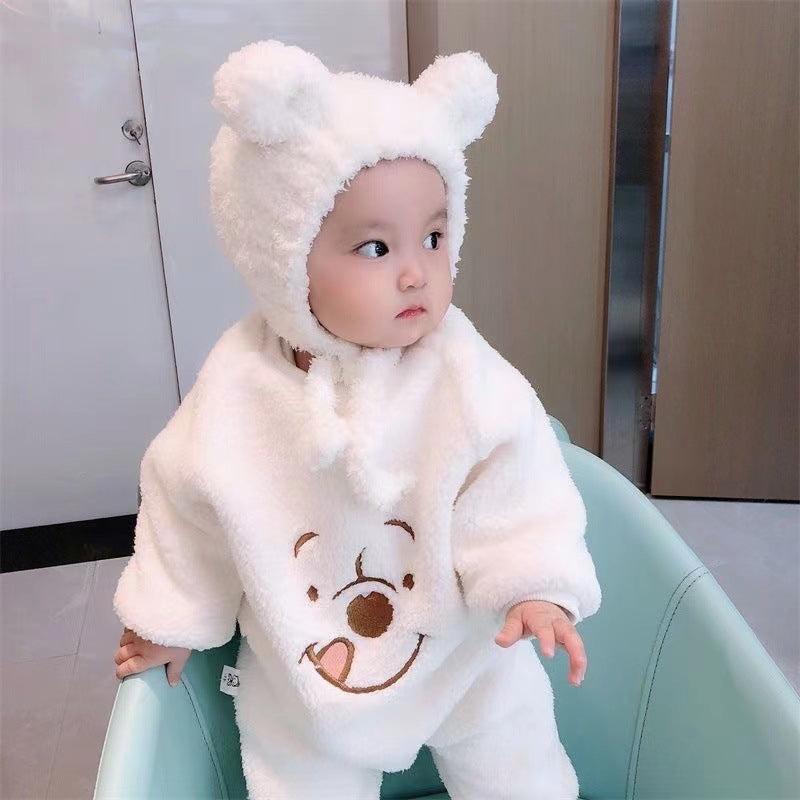 Adorable Winnie the Pooh Fleece Jumpsuit