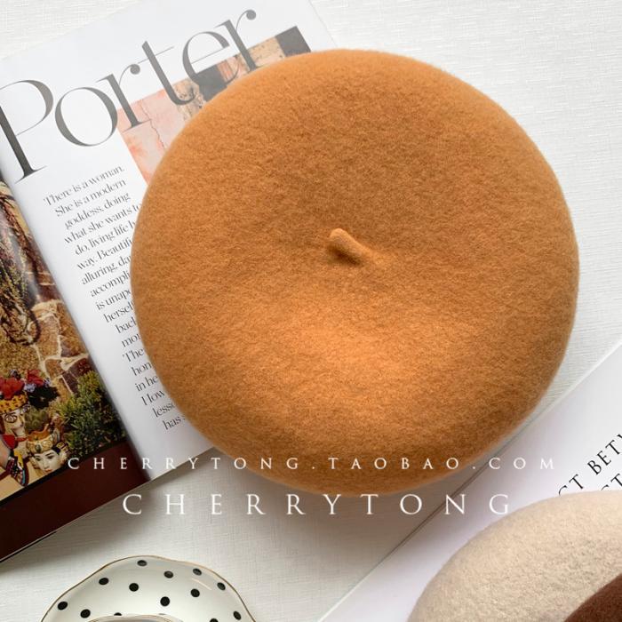 Retro Wool Beret  Cashmere & Wool Women's Hat for Autumn & Winter