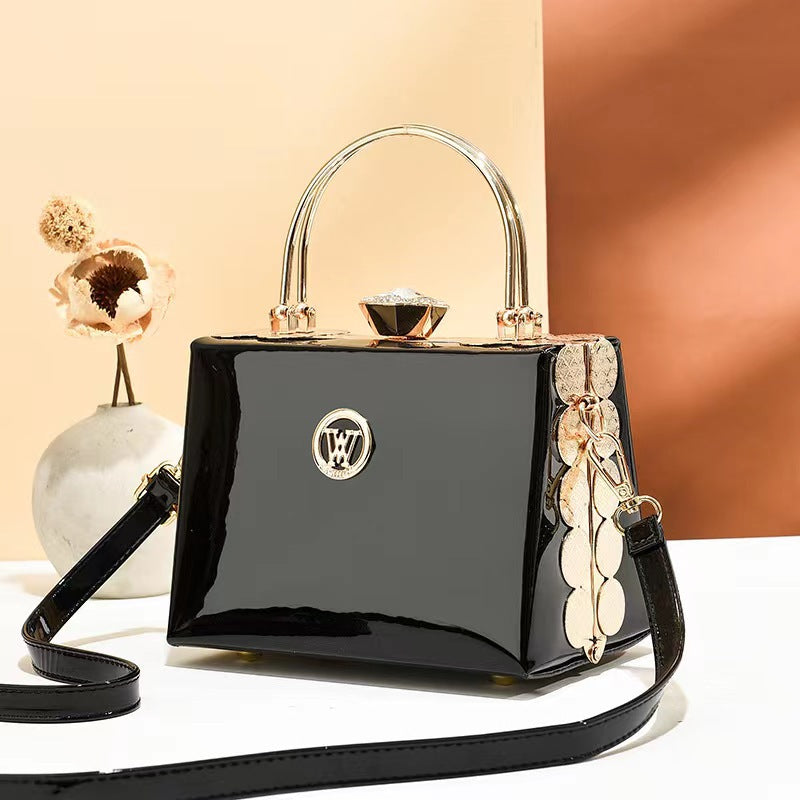 Bright Leather Atmosphere, Dinner Crossbody, Shoulder Bag