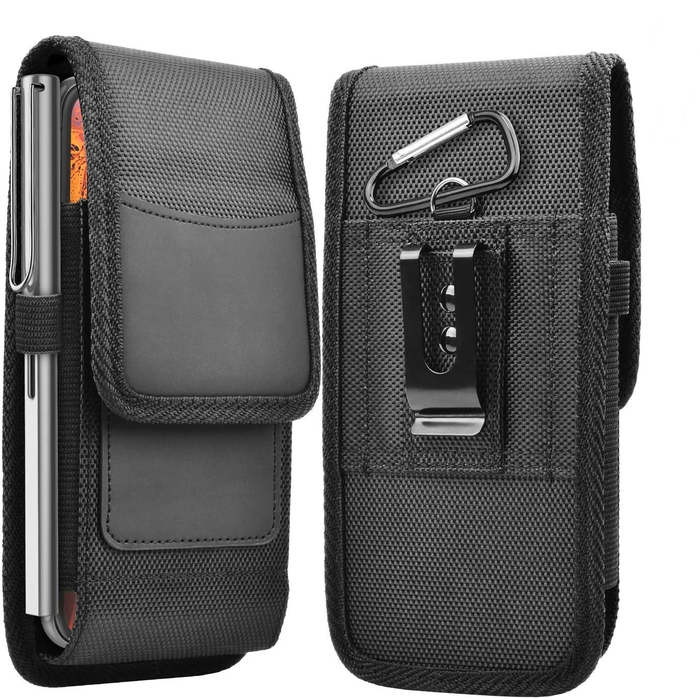 Vertical MAX Leather Waist Case with Card Slot & Nylon Belt Clip