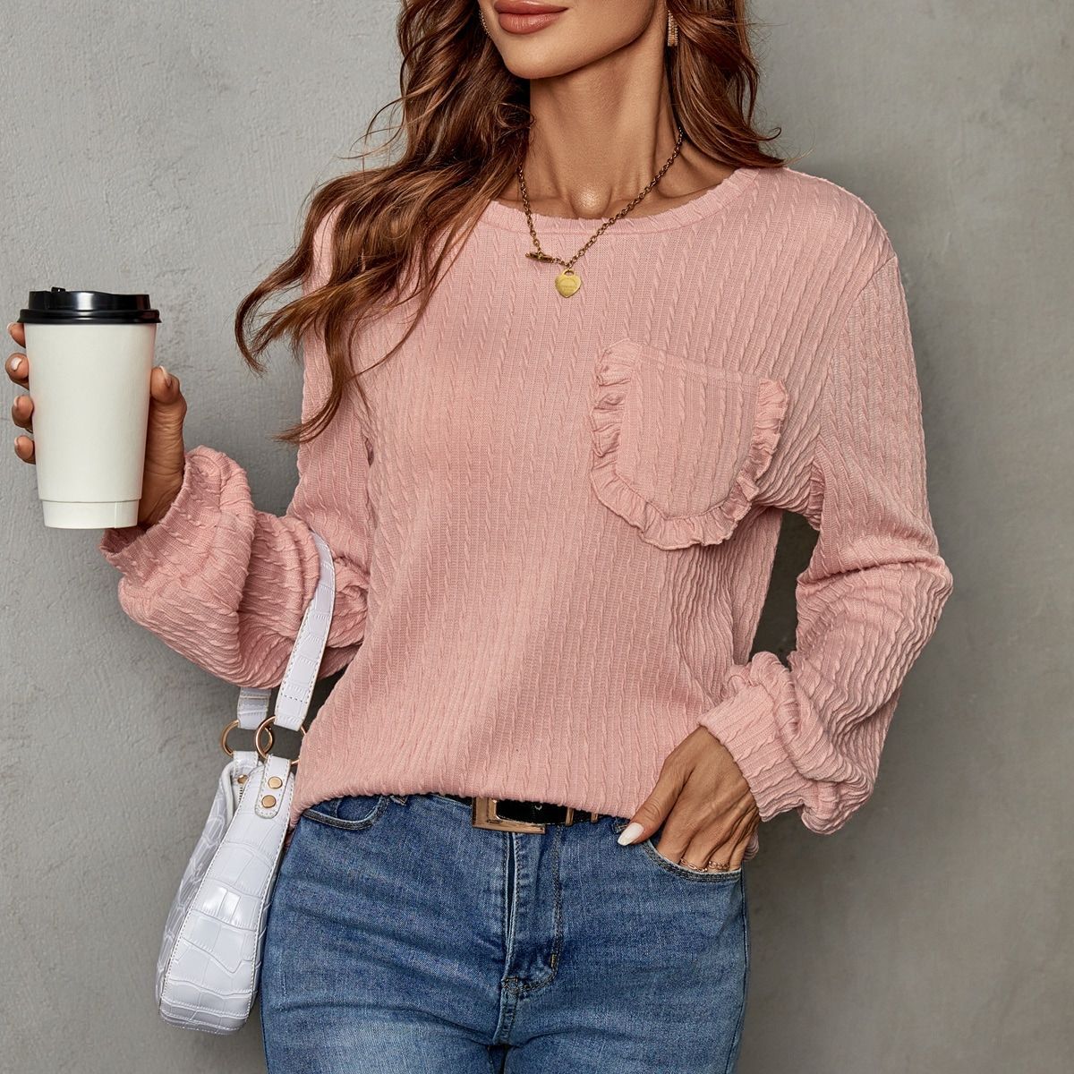 Women's Versatile Casual Loose Solid Color Shirt