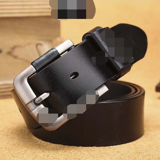 Men's Genuine Leather Belt  Pin Buckle, Customizable