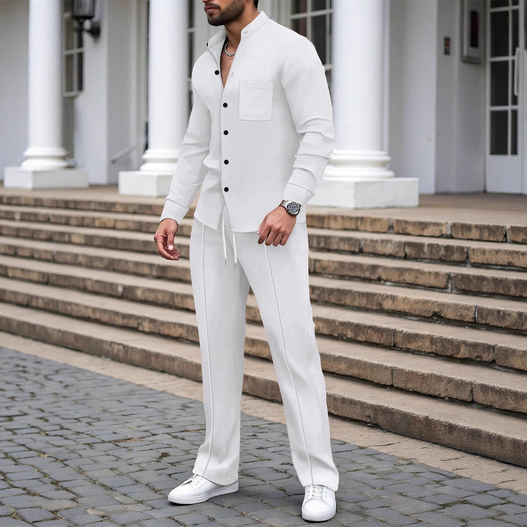 Co-Ord  Men's Casual Cardigan Jumpsuit