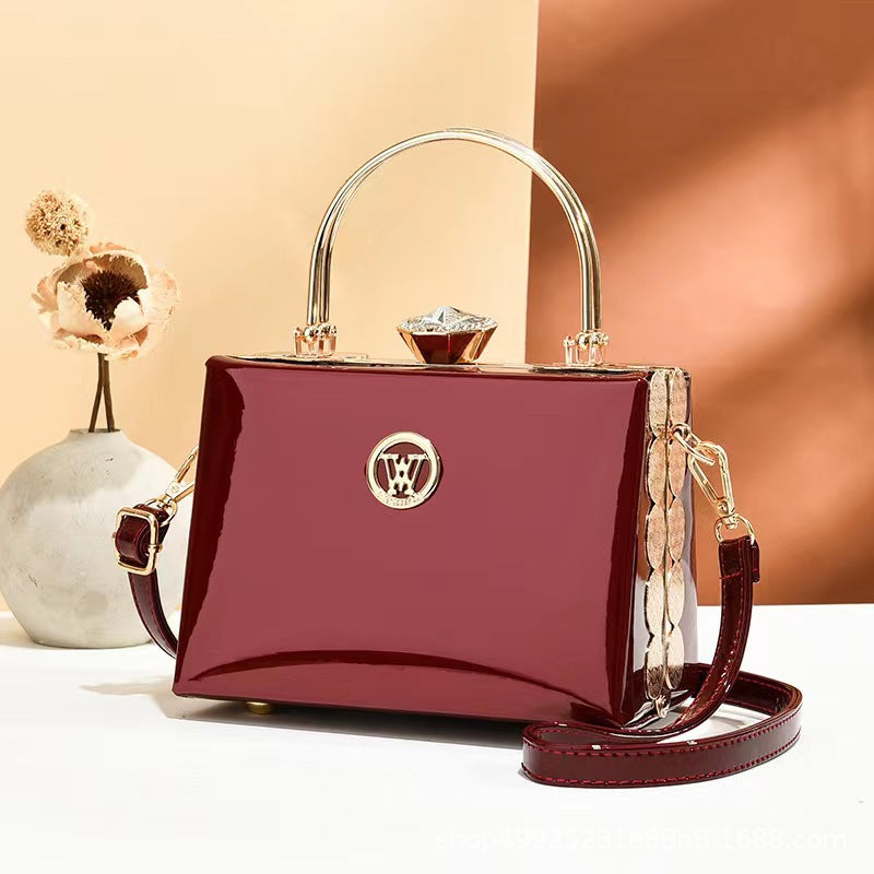 Bright Leather Atmosphere, Dinner Crossbody, Shoulder Bag