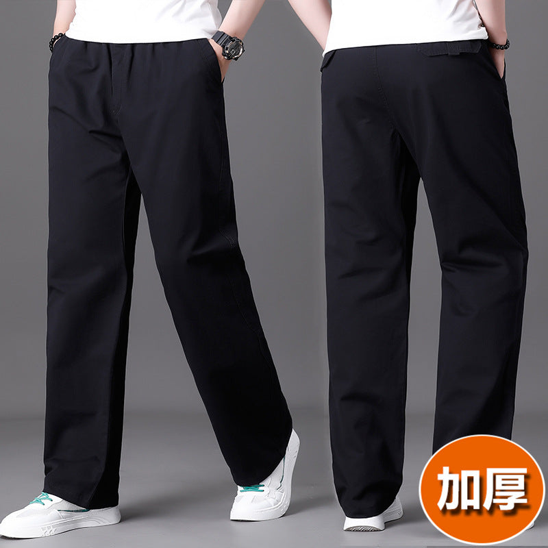 Men's Summer Thin Cotton Cargo Pants – Loose Fit Multi-Pocket Straight Casua