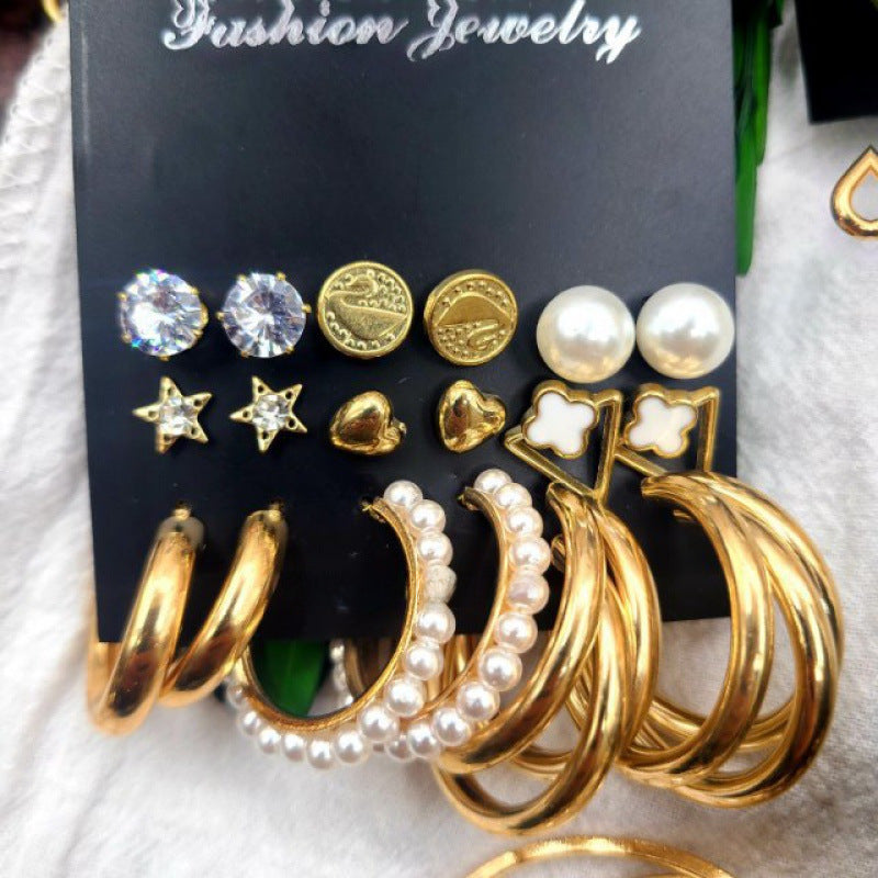 Shiny Gold Earrings for Women Girls