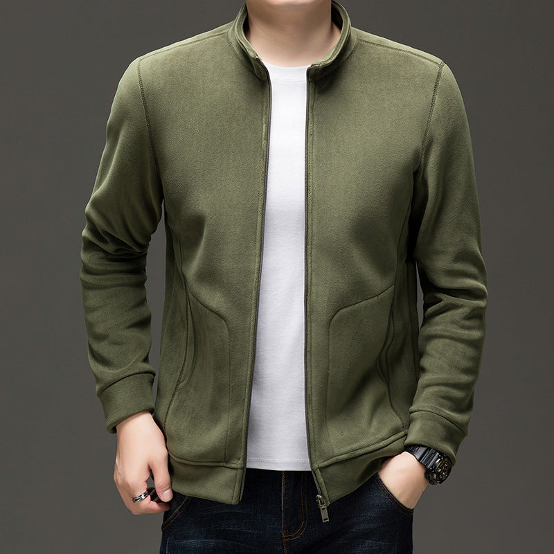 Suede Zip-Up Jacket  Soft Structure Series